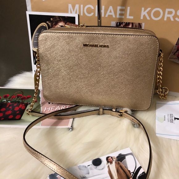 michael kors pale gold crossbody